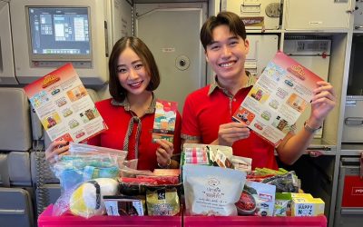 Happy Noz and Bug Guard products are now available for sale on Thai Vietjet flights