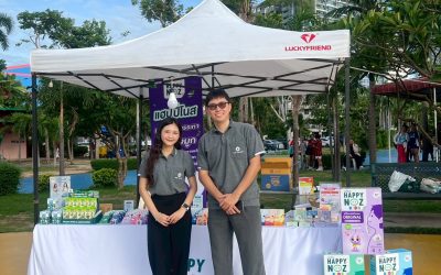 Happy Noz Brings Positive Energy to the Aerobic Dance Event at Si Racha Municipal Health Park