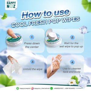 HAPPY NOZ COOL FRESH POP WIPES — Cooling Wet Wipes - Image 3
